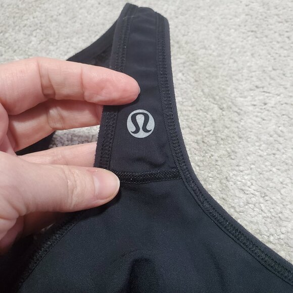 LULULEMON Lift & Separate Sports Bra Front Eye Hook Closure Blk Women 36DD, 36E - Picture 8 of 10